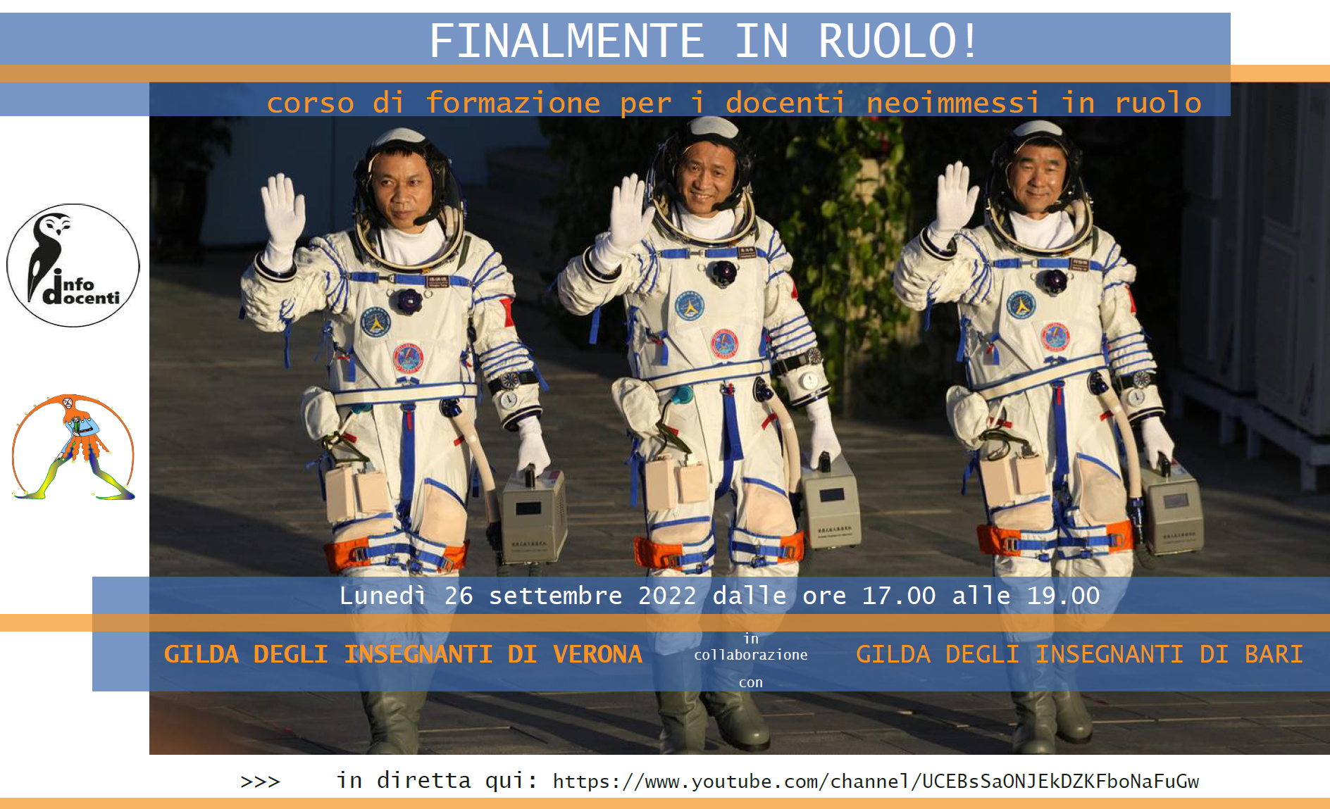 Neoimmessi in ruolo: corso di formazione 26 settembre dalle 17 alle 19