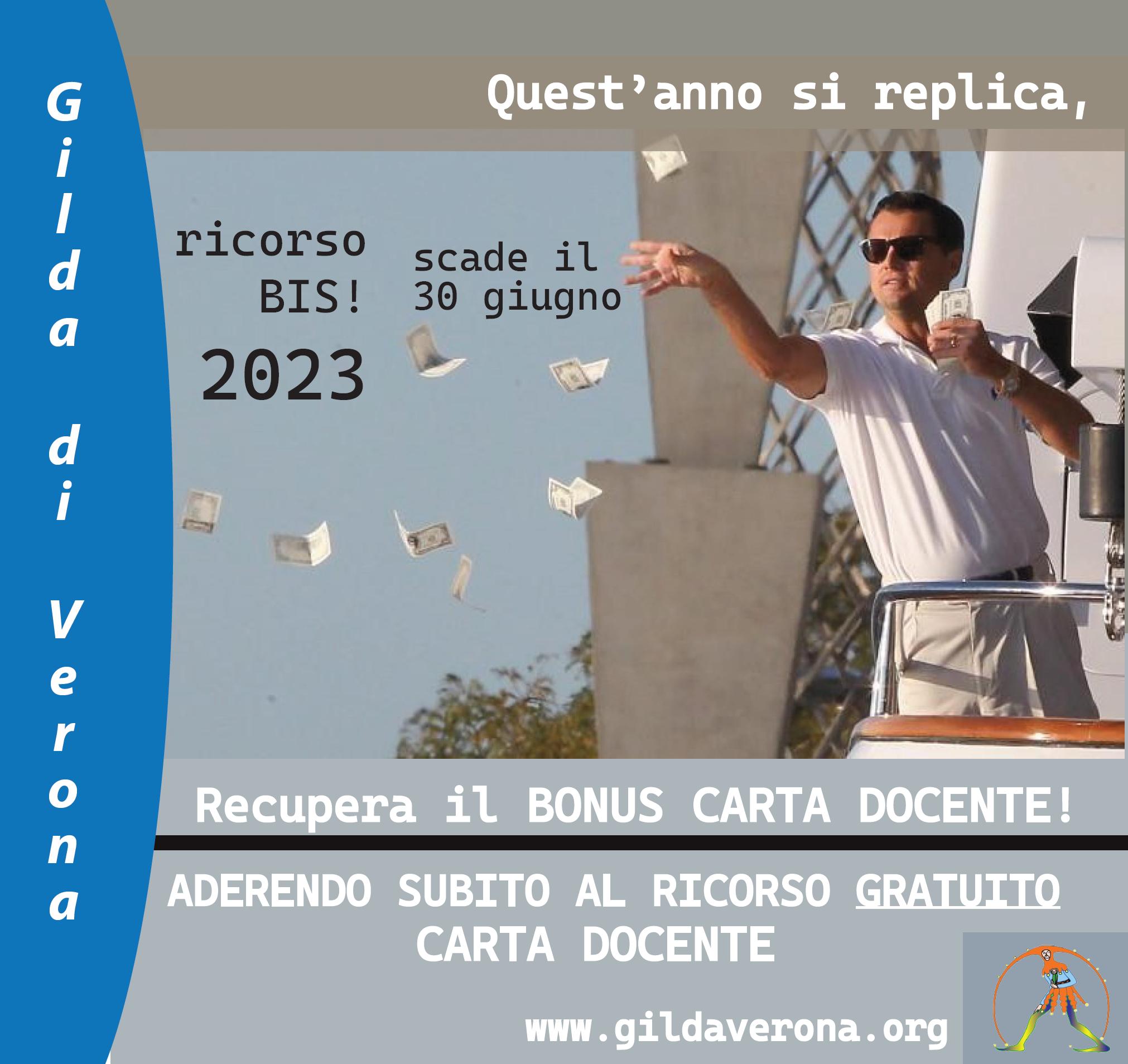RICORSO GRATUITO per BONUS 500€ per i DOCENTI PRECARI e quelli IMMESSI in RUOLO da MENO di 5 ANNI